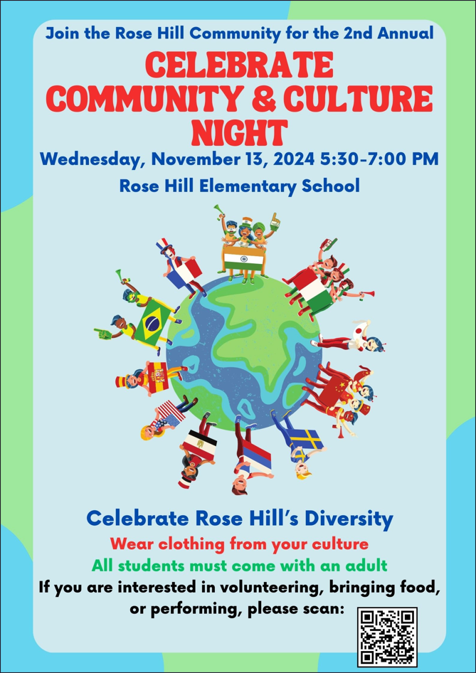 celebrate community and culture night spanish flyer